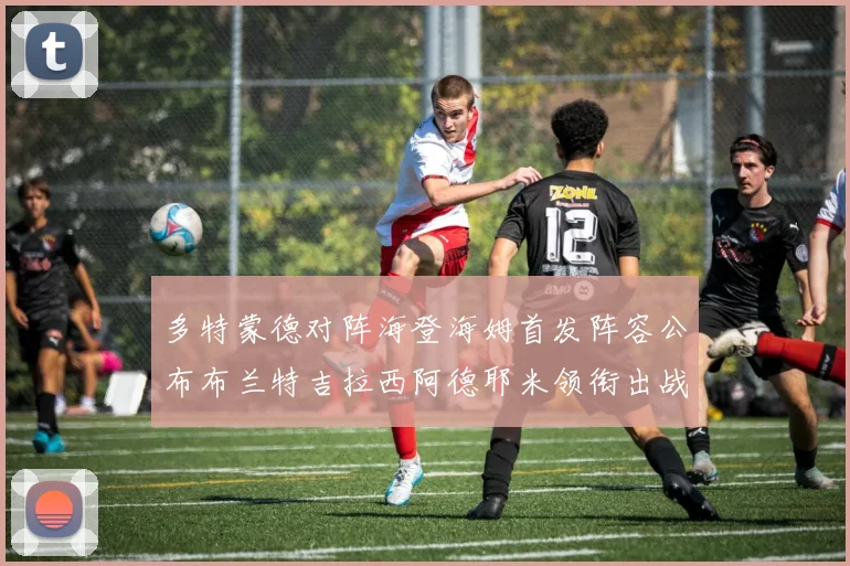 多特蒙德对阵海登海姆首发阵容公布布兰特吉拉西阿德耶米领衔出战
